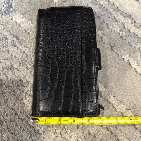 Ladies Buxton Croco Zip wallet, Black - Picture 2 of 6